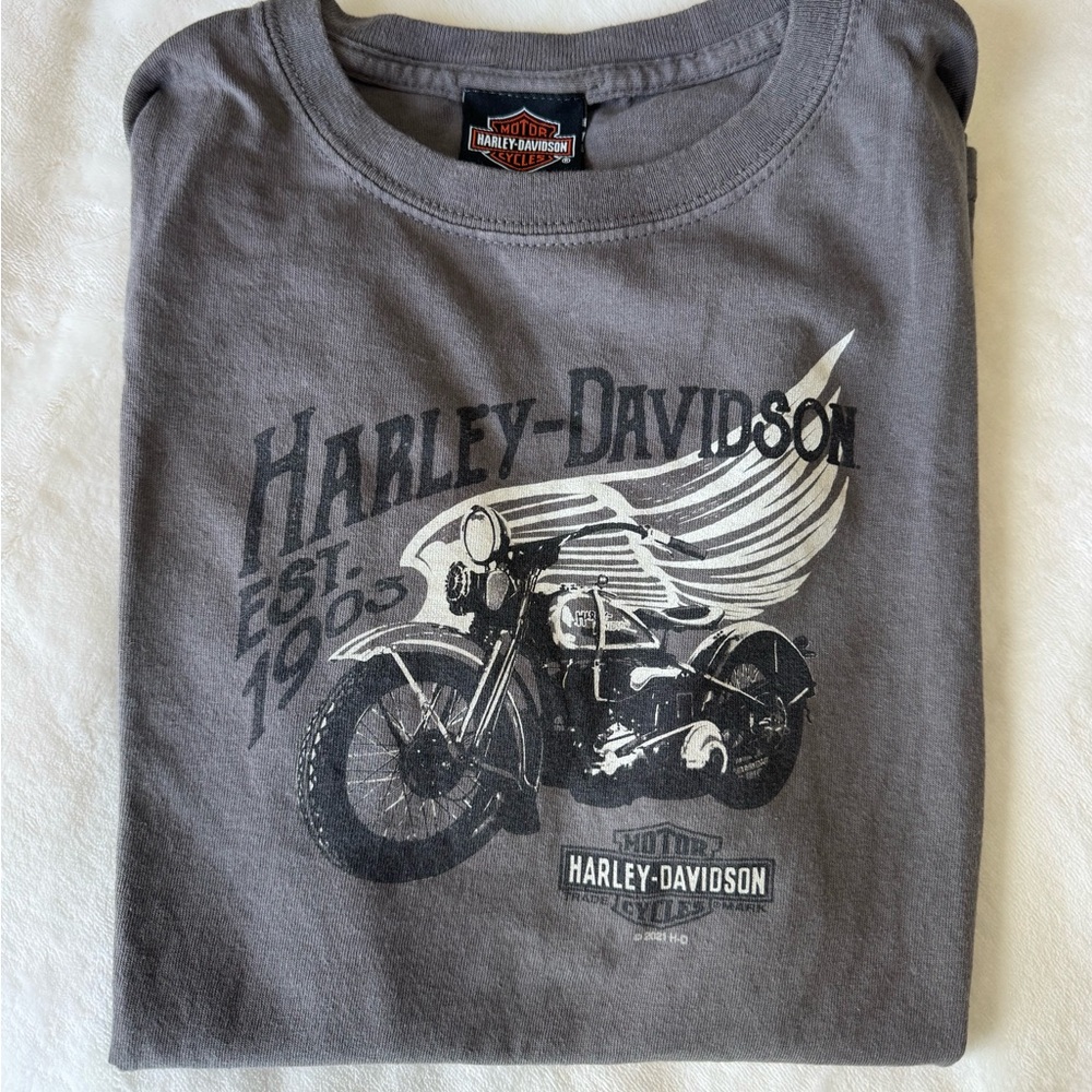 Harley-Davidson Charcoal Motorcycle Graphic Tee